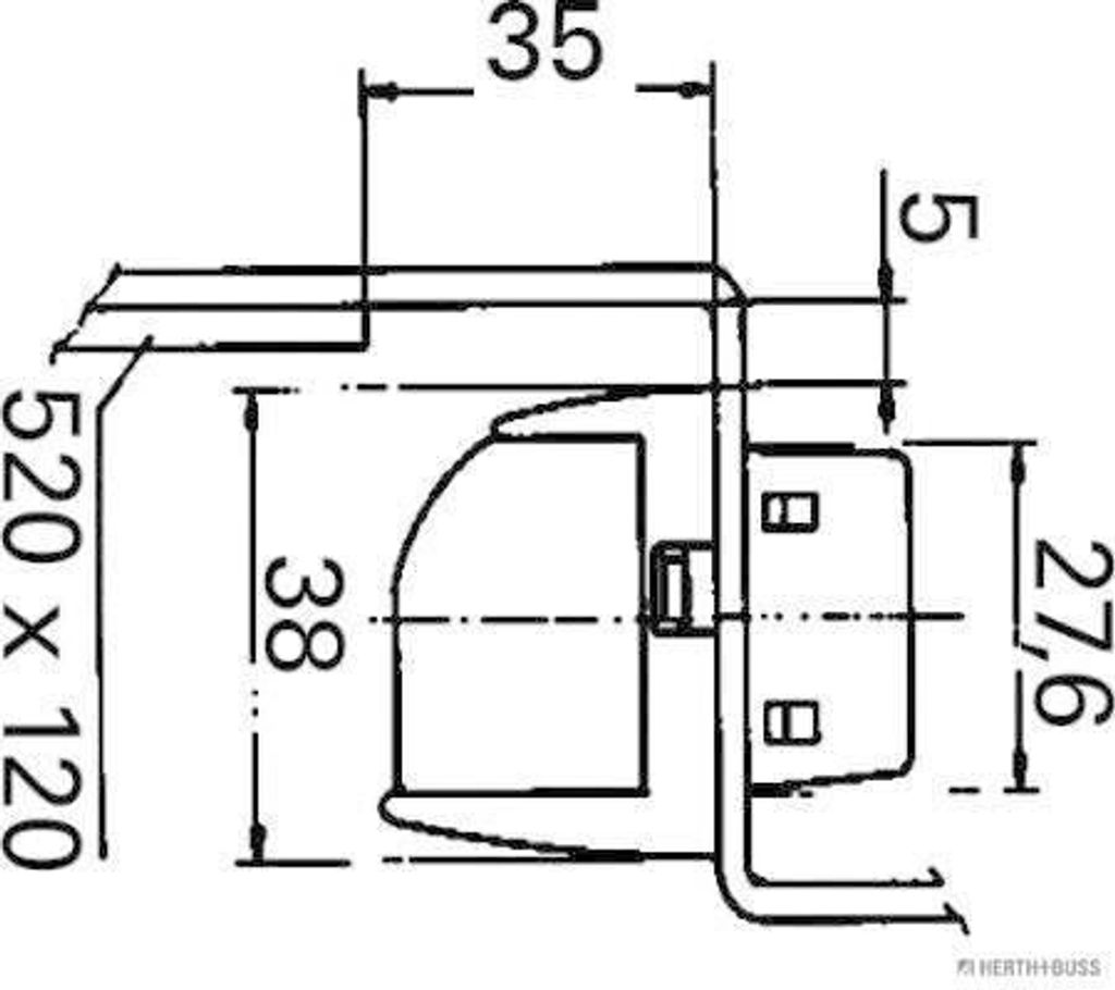 HERTH+BUSS ELPARTS Kennzeichenbeleuchtung 84750058 58mm 38mm 31,5mm