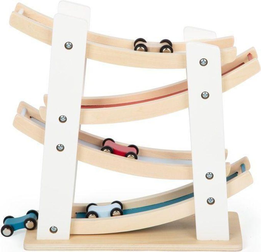small foot Klang-Murmelbahn Regenbogen, Motorikspiel für Kinder, aus Holz, inkl. 4 Murmeln, ab 3 Jahren, 1187