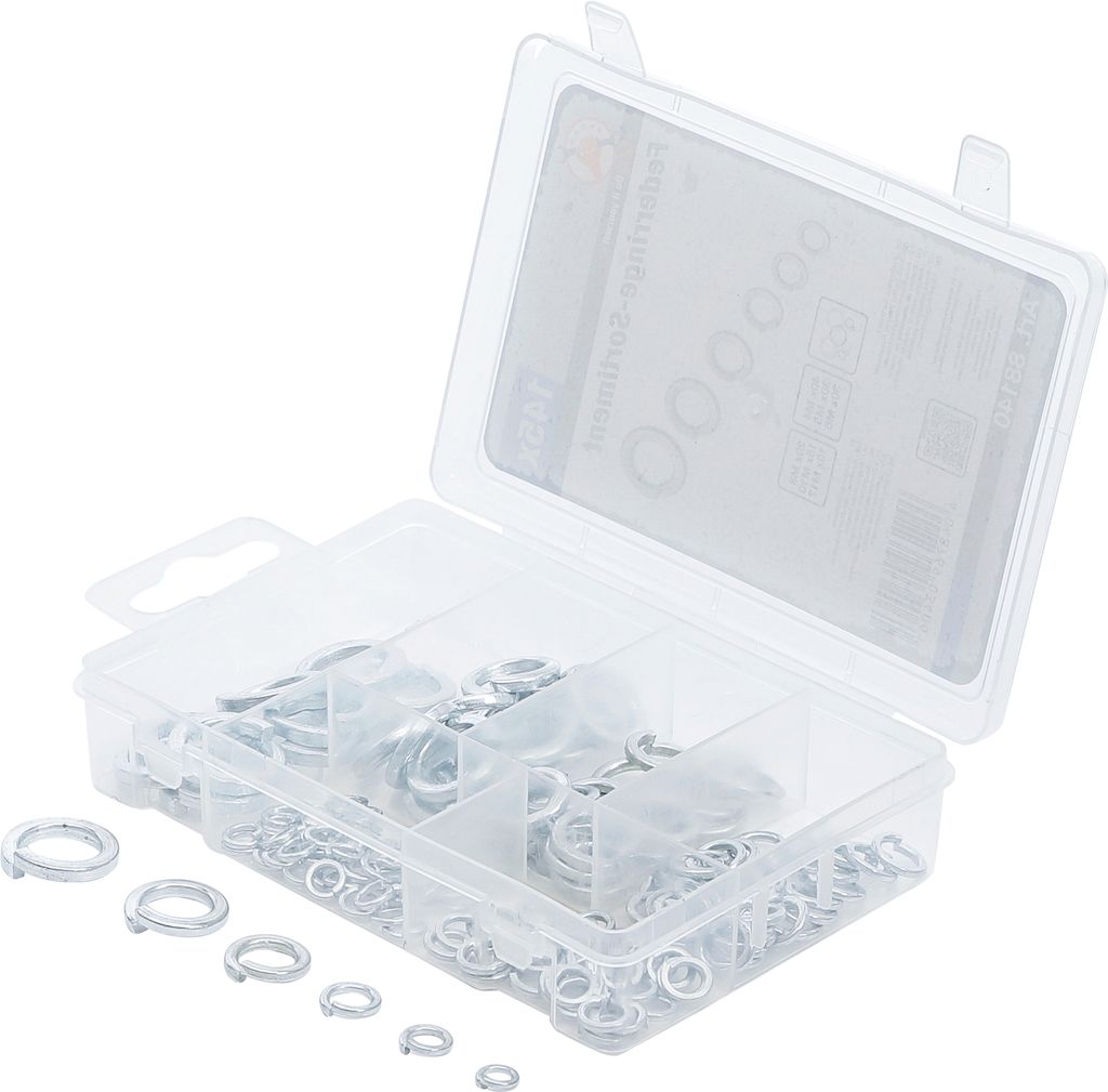 Assortiment de rondelles élastiques | M4 - M12 | 145 pcs. Image du produit 