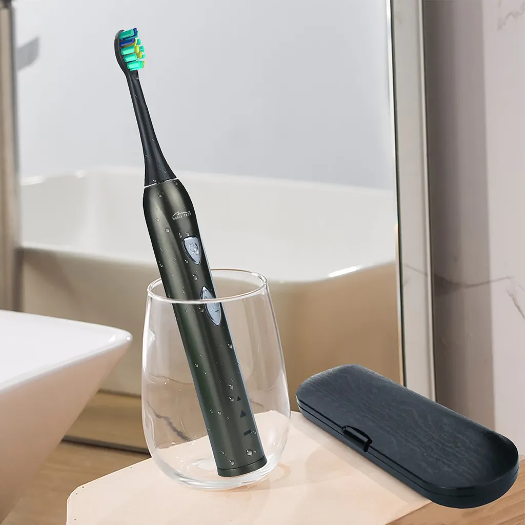 Brosse à Dents Électrique Sonique Media-Tech Waveclean Adulte Marron