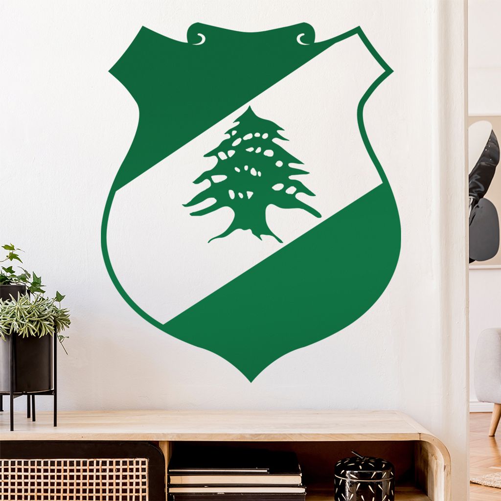 Libanon Wappen Wandtattoo Wandaufkleber Wall Sticker - Dekoration, Küche, Wohnzimmer, Schlafzimmer, Badezimmer