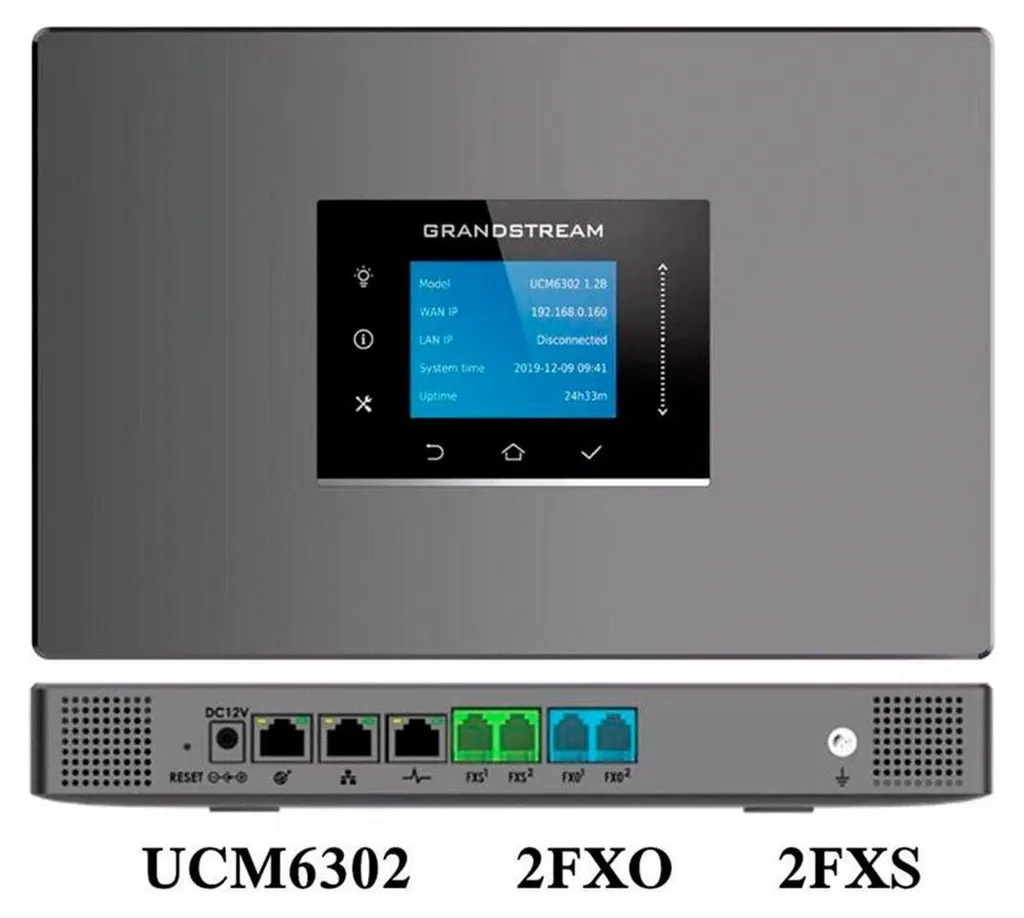 Grandstream UCM6302 Solution de Télétravail PBX IP avec 2 FXS et 2 FXO HD - 5