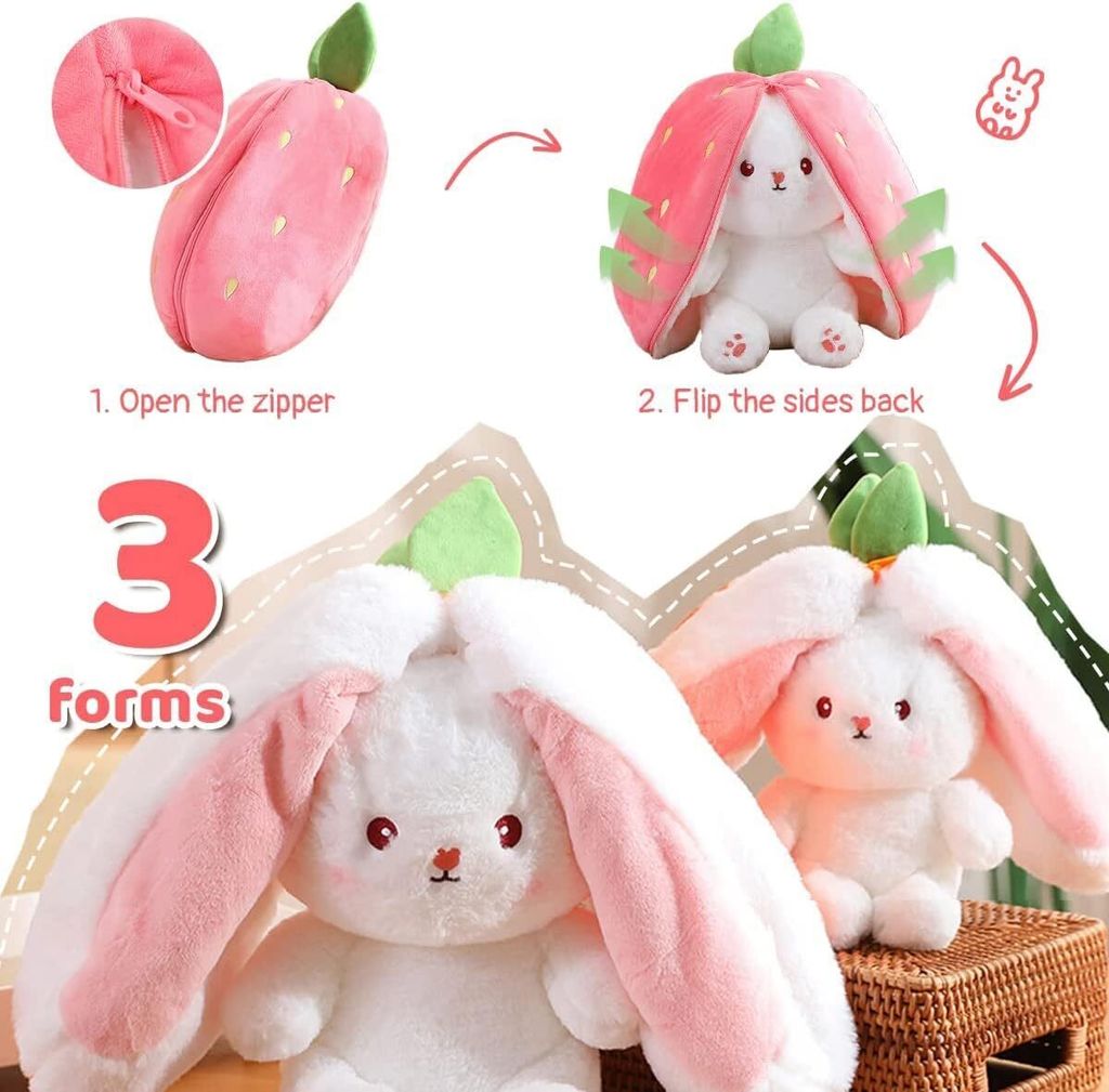 Dellyy Osterhase Kuscheltier Mit Eiern – Süßes Plüsch-Kaninchen Für Ostern & Als Geschenk