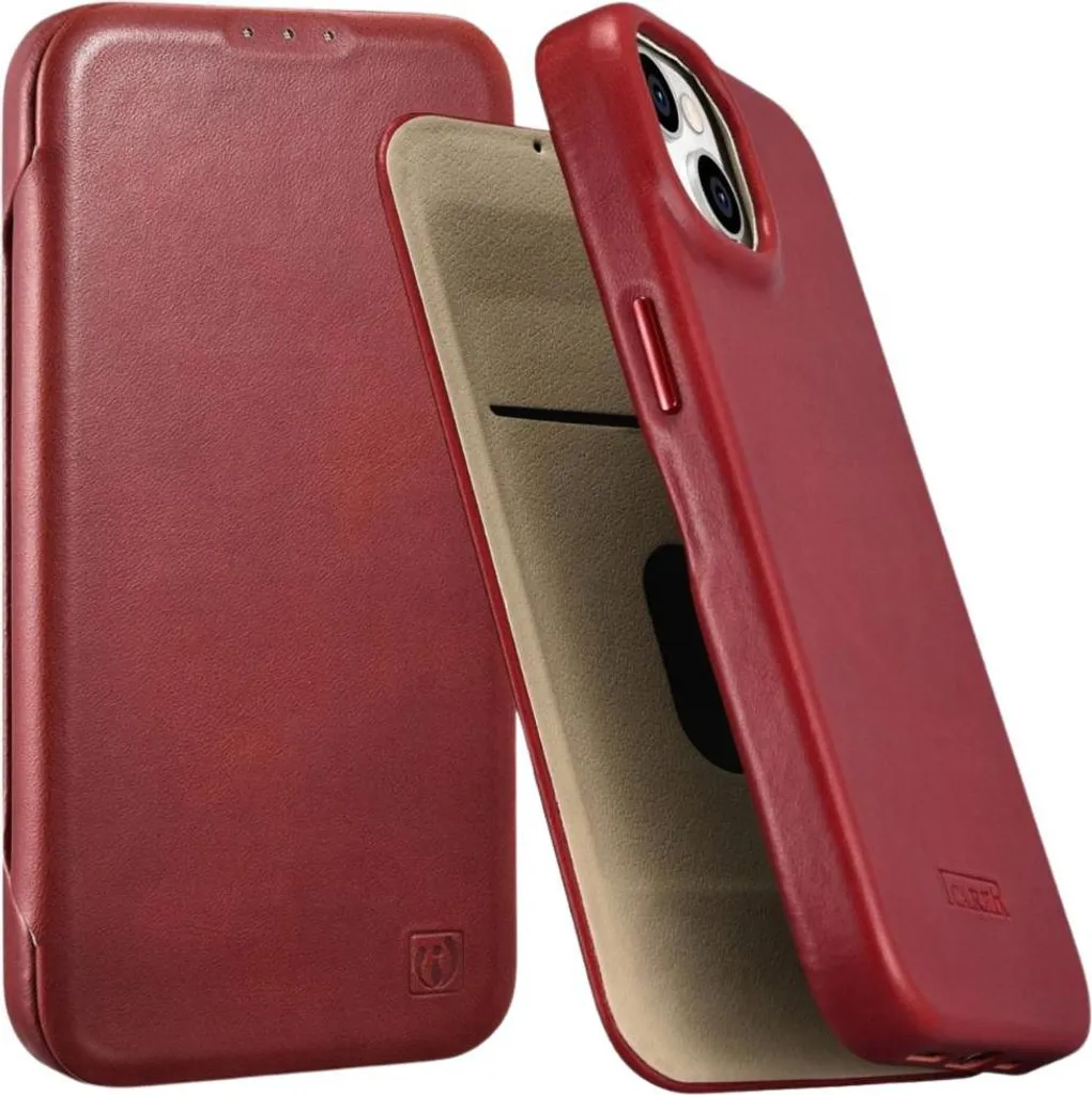 Icarer Ce Premium Pelle Folio Custodia Iphone 14 Pro Max con Flap Magnetico Magsafe Rosso (Wmi14220716-Rd)