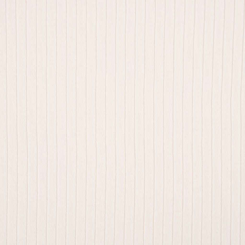 Feinstrick Jersey Mandy gerippt einfarbig ecru 1,40m Breite