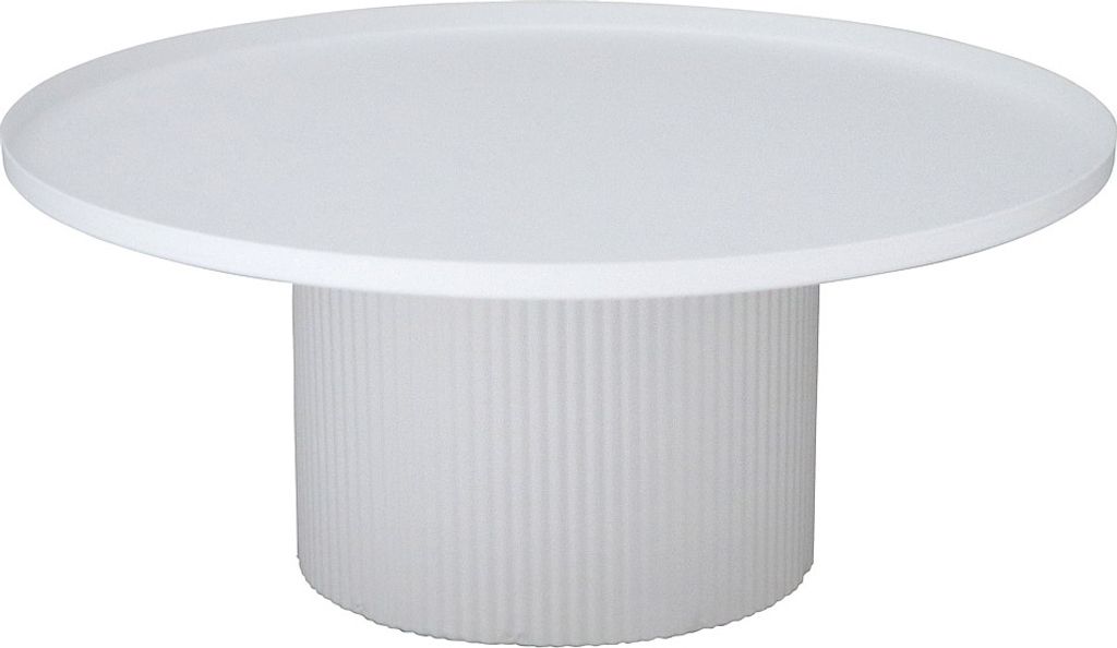 Dekoplateau LIVING weiß Metall Dekoteller mit Fuß D25,5cm Produktbild 