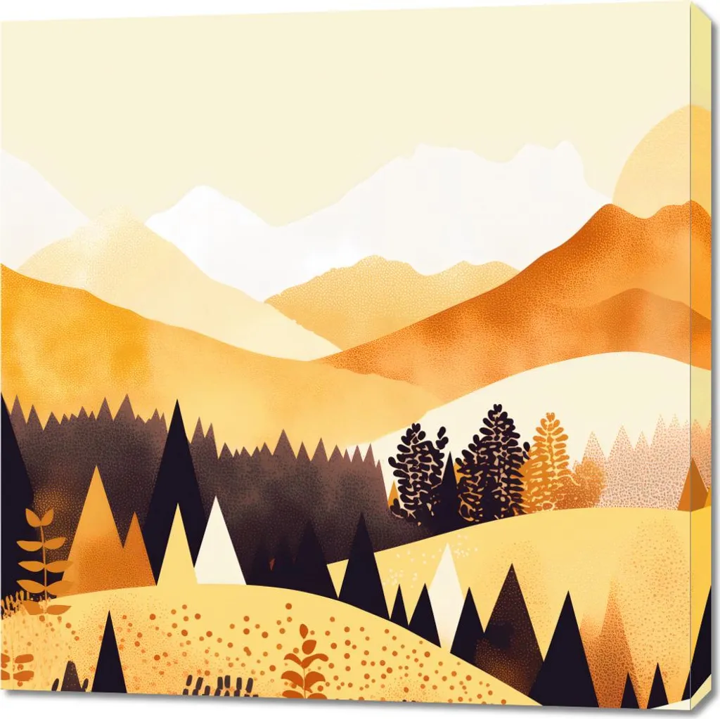 Tableau déco Fleur dorée à l'ouest 90x90 cm - Toile murale haut de gamme