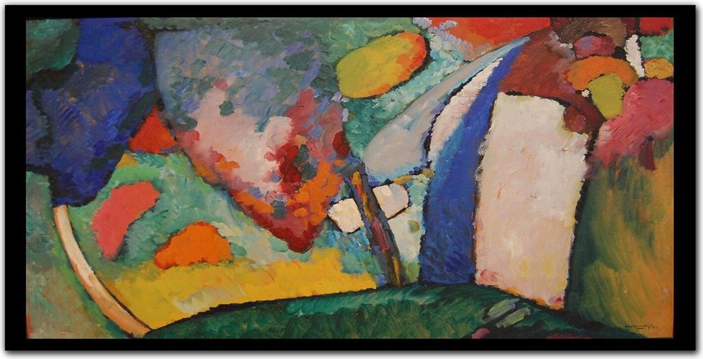 Coloray Bild aus Acryl 140 cm x 70 cm - Dekoration Wohnzimmer Wanddekoration Gehärtetes Acryl Küche Bild auf Acrylglas - Wasserfall Kandinsky