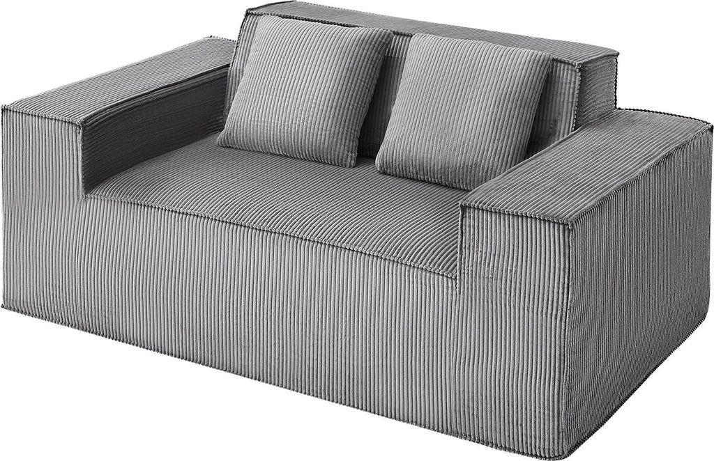 VEVOR Loveseat-Sofa Couch mit zwei Sitzen (160 cm breit), modernes kleines Cord-Sofa mit Taschenfedern & weichem Kissen für Schlafzimmer Büro Woh...