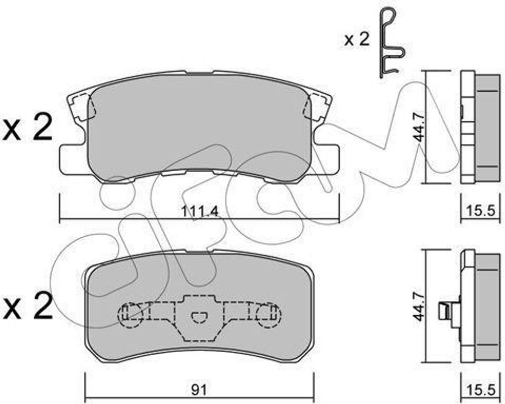 CIFAM Bremsbeläge Satz Hinten Bremsklötze für MITSUBISHI Outlander II SUV (CWW) 822-400-0