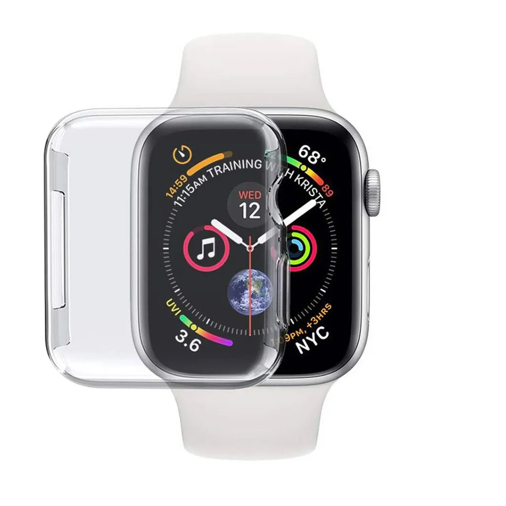 Avizar, Apple Watch 40 mm protezione dello schermo in silicone / copertura protettiva, trasparente