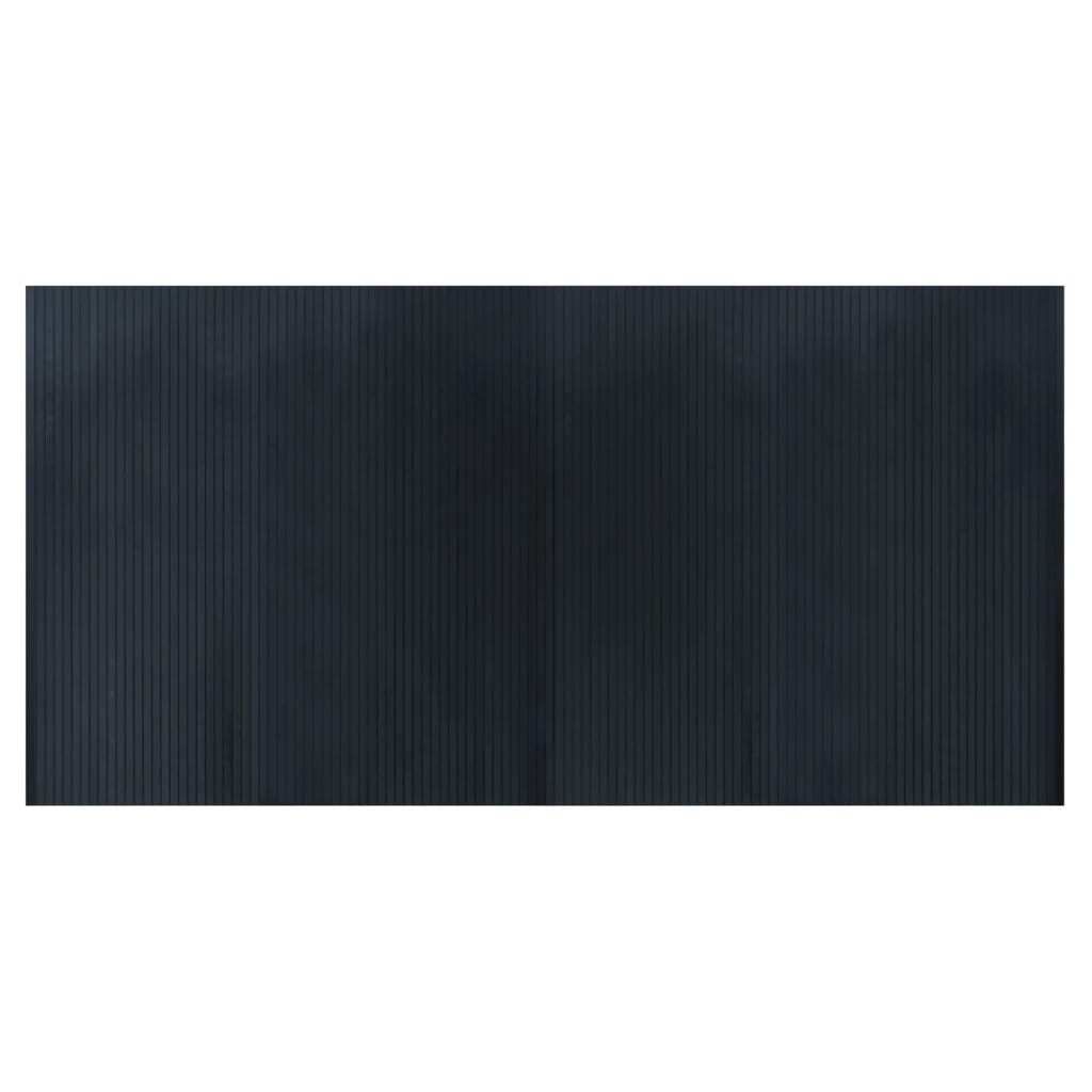 vidaXL Teppich Rechteckig Grau 100x200 cm Bambus Produktbild 