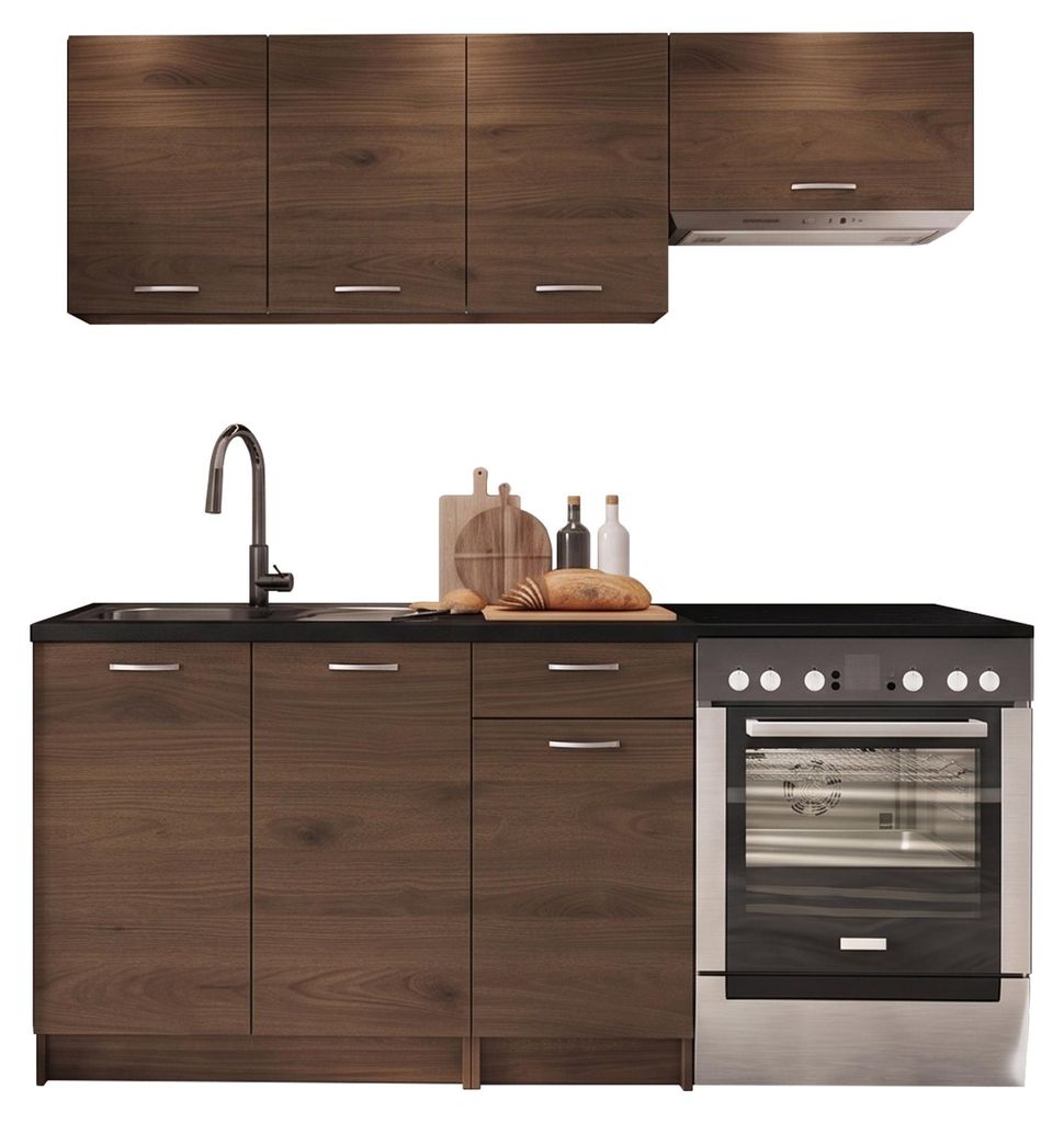 MIRJAN24 Küche Mela 180, Küchenzeile, 5 Schrank-Module frei Produktbild 