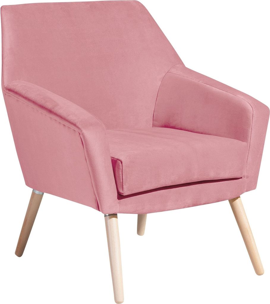 Sessel Kachka Bezug Samtvelour Buche natur / rosé 21053