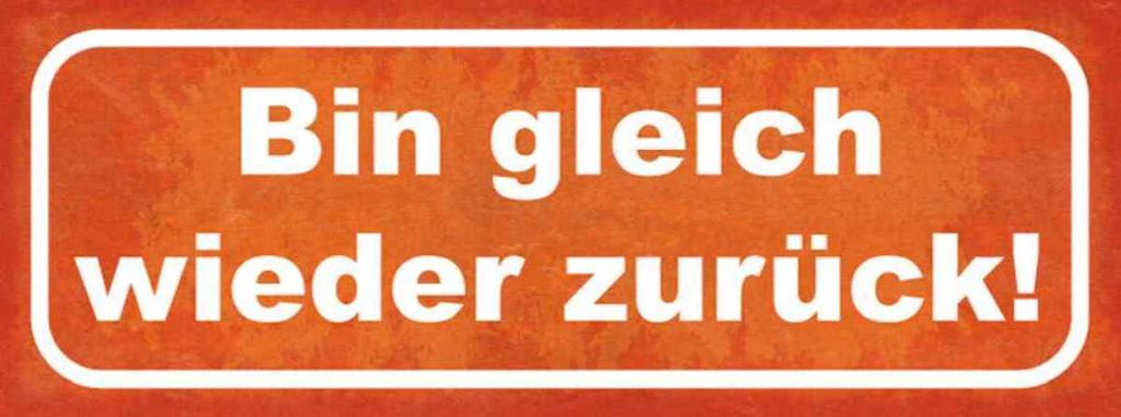vianmo Holzschild 10x27 cm bin gleich wieder zurück Dekoration