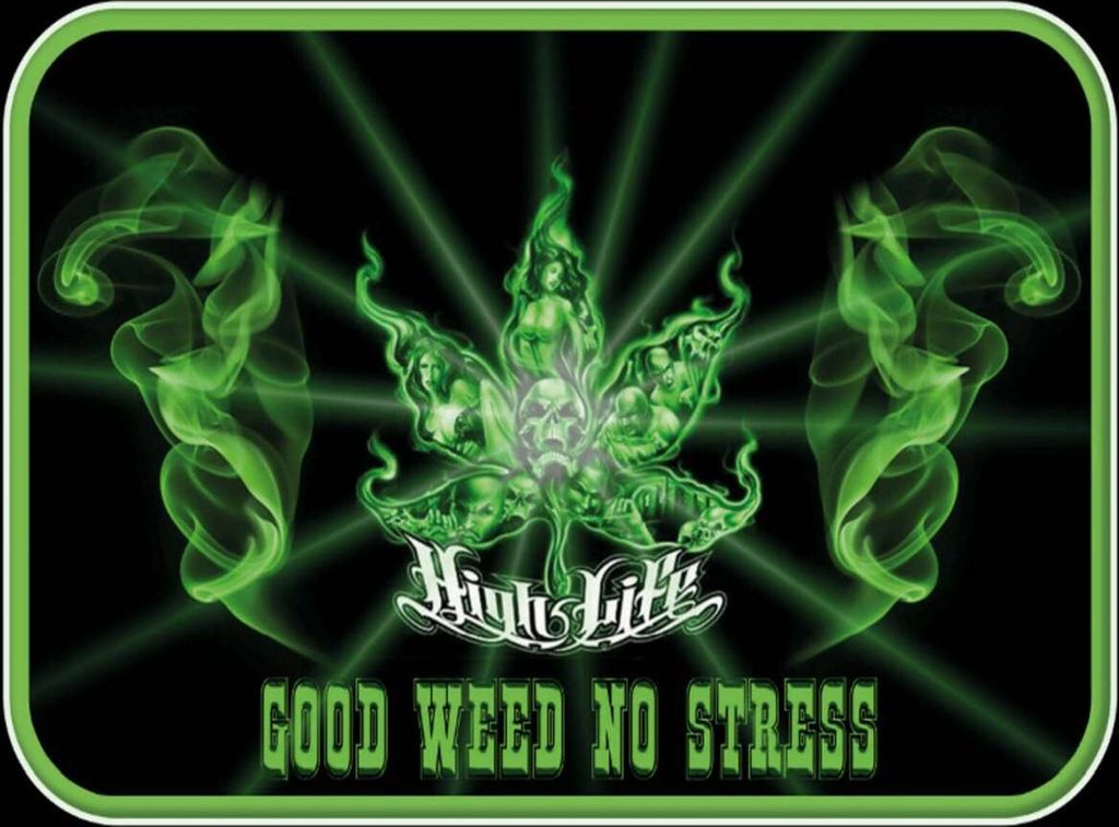 vianmo Holzschild 30x40 cm High Life good weed no stress