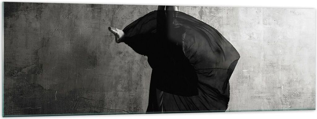 Bilder auf glas - Einteilig - Tanz Schwarz Kleid - 160x50cm Produktbild 