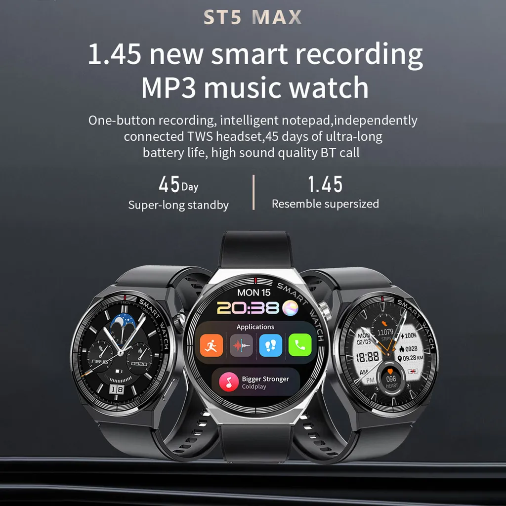 Smartwatch Bluetooth ST5 MAX 1.45'' IP67: Recensione e Specifiche - 9