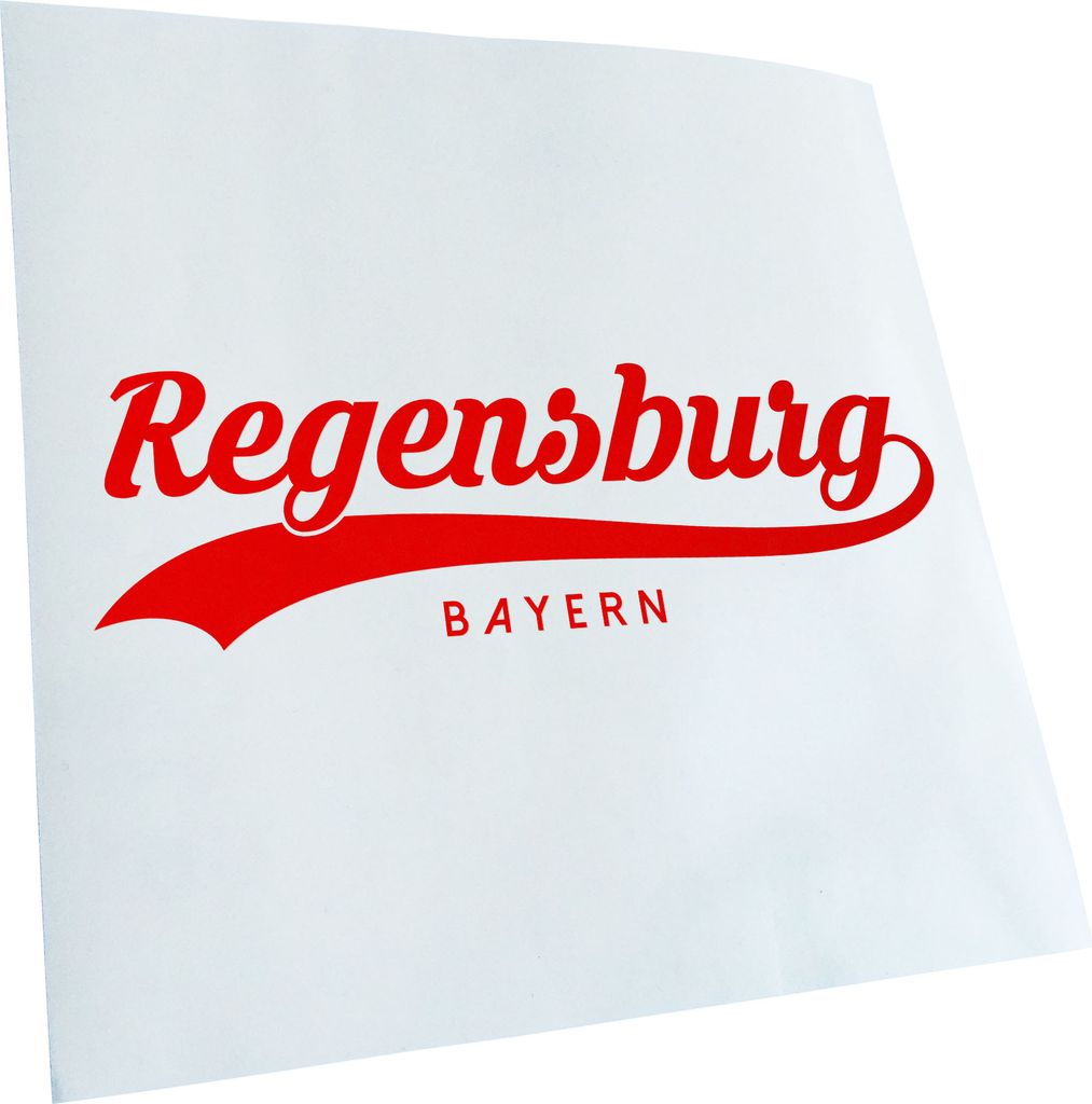 Kiwistar - Autoaufkleber - Regensburg Bayern - Rot - 40x12cm - Aufkleber für Auto, Laptop, Fahrrad, LKW, Motorrad Mehrfarbig JDM Decal Racing