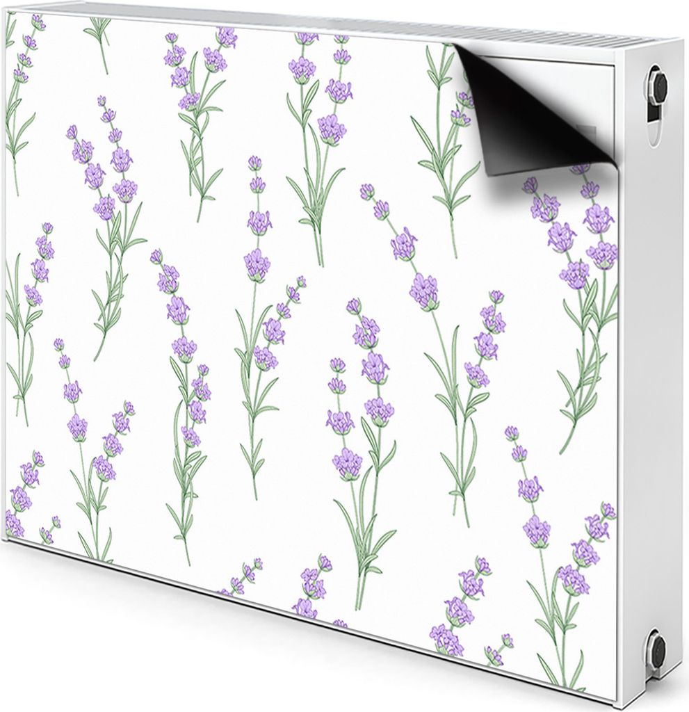 Magnet Radiator Magnet Mat Heizkörperverkleidung Heizkörper-Abdeckung Heizung 110x60 cm - Blumen, Lavendel