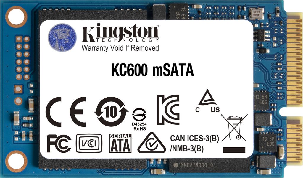 Kingston Technology Dysk SSD KC600 SATA3 mSATA 256GB, 256 Zdjęcie produktu 