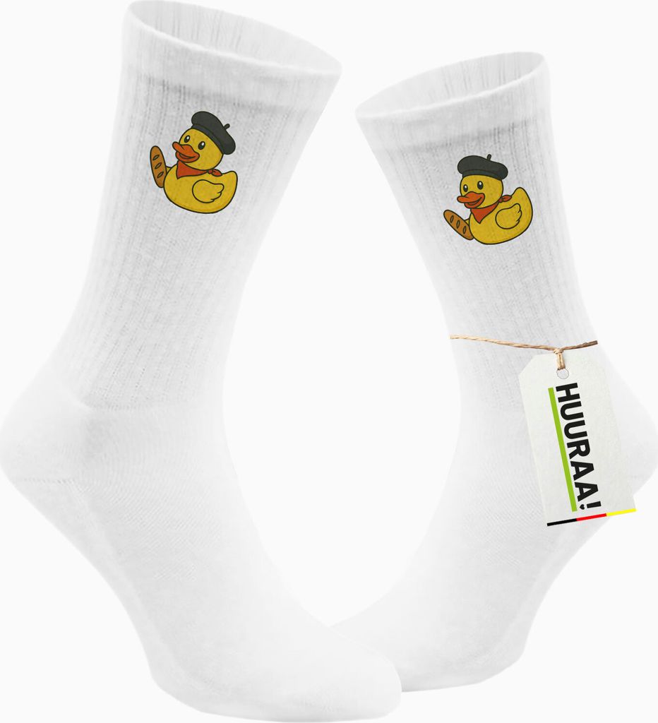 Huuraa Uni Socken Quietscheente Frankreich Gummiente Produktbild 