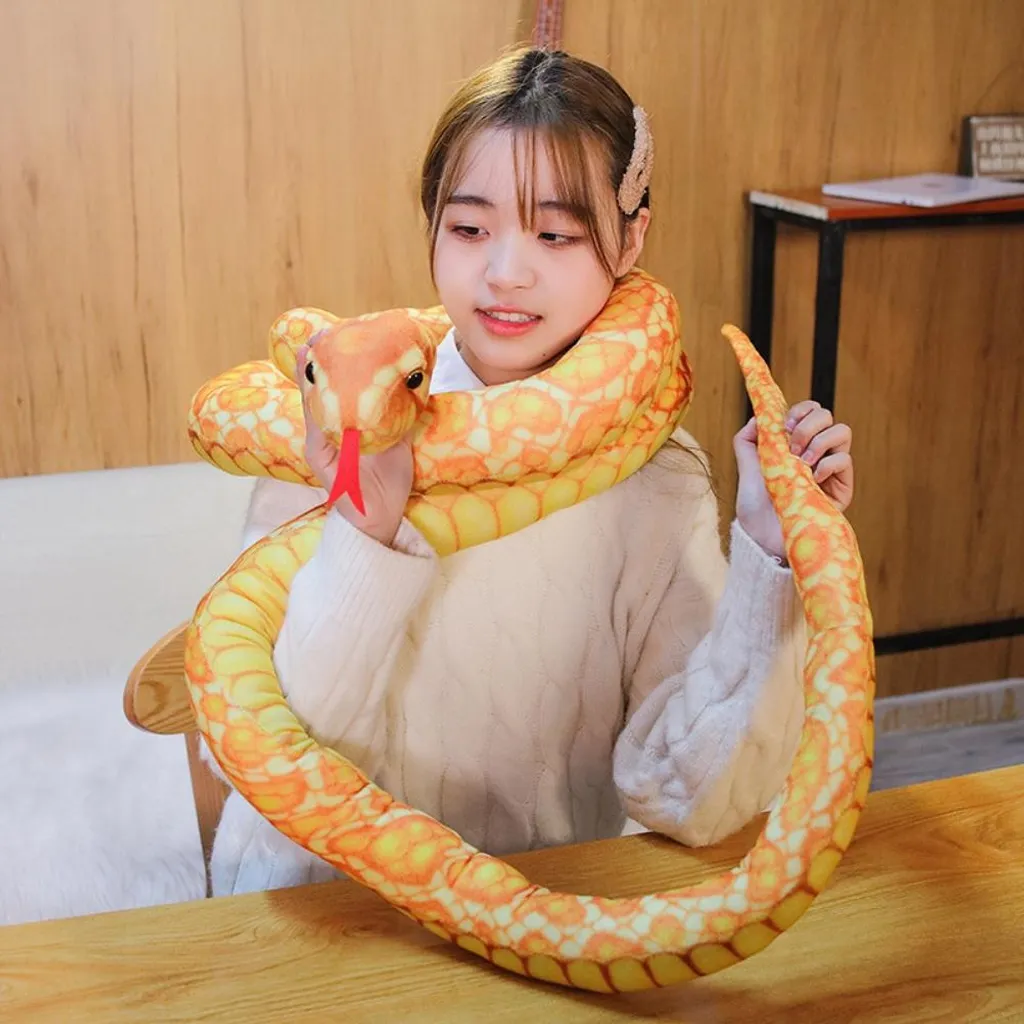 Python en Peluche Douce 300cm - Finition Réaliste et Longueur XL