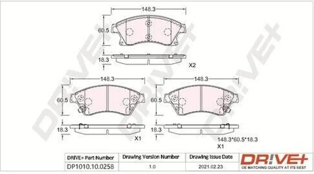 Plaquettes de frein silencieuses OE 13301207 pour Chevrolet Cruze
