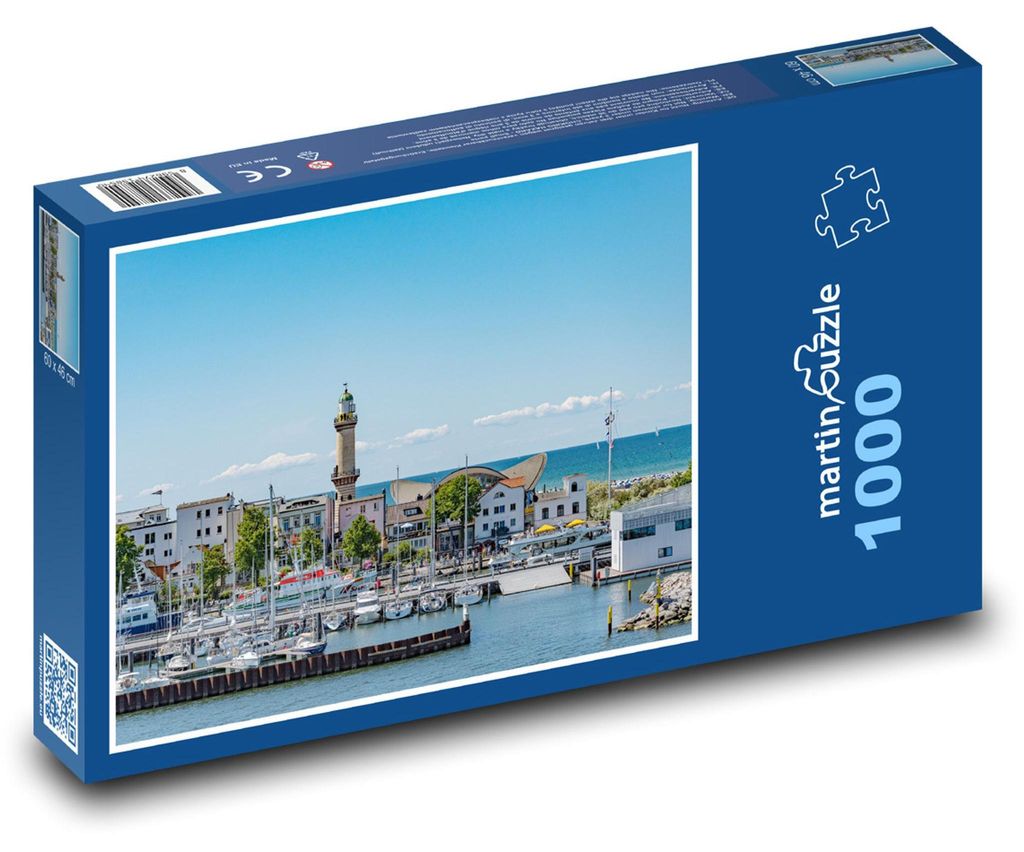Puzzle 1000 Maják Warnemünde v Rostocku - martinpuzzle Obrázok produktu 