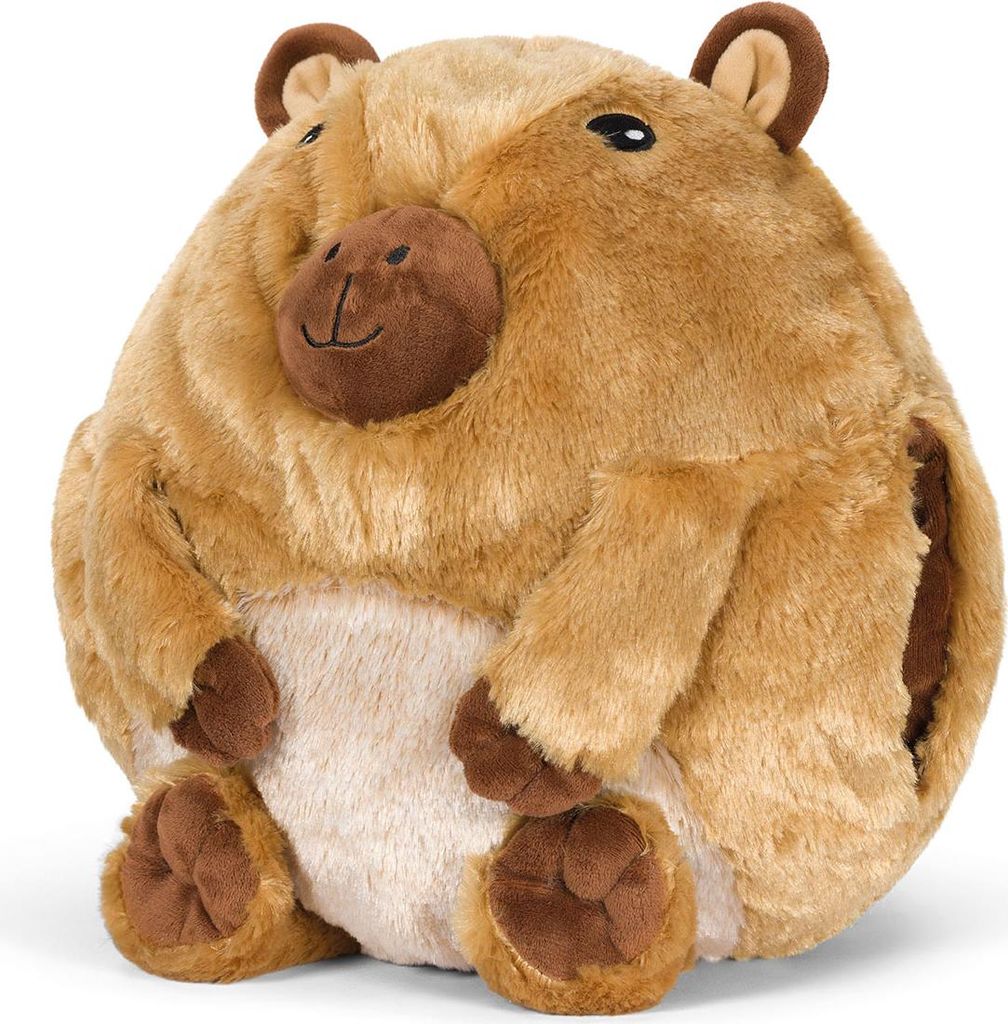 Noxxiez Kuscheltier Handwärmer Kissen Capybara Plüsch Braun 35cm