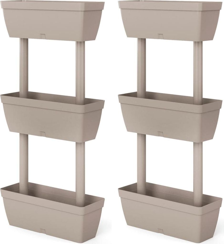 vidaXL Pflanzkübel 6-tlg. 100 cm Taupe