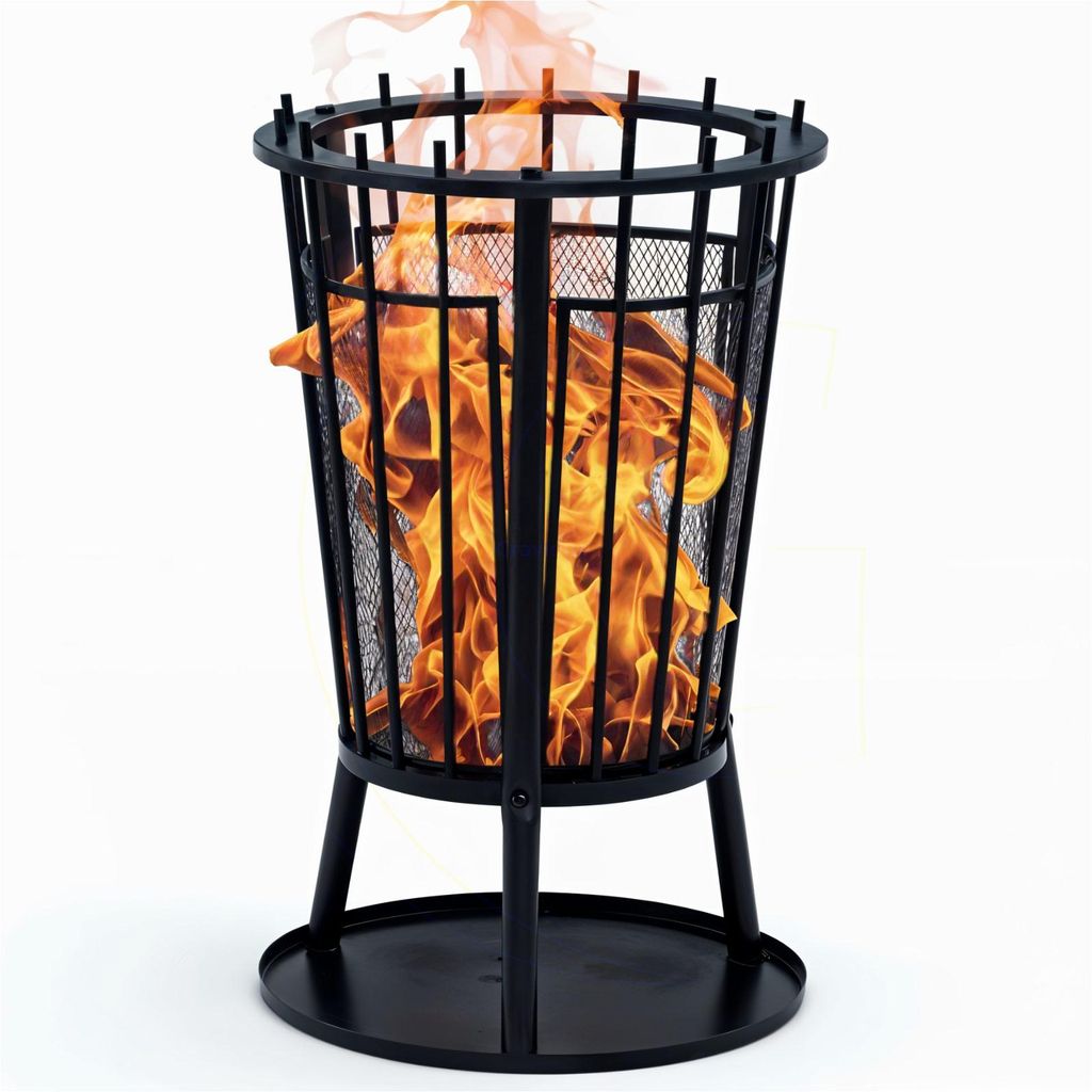 Feuerkorb mit Grill & Funkenschutz