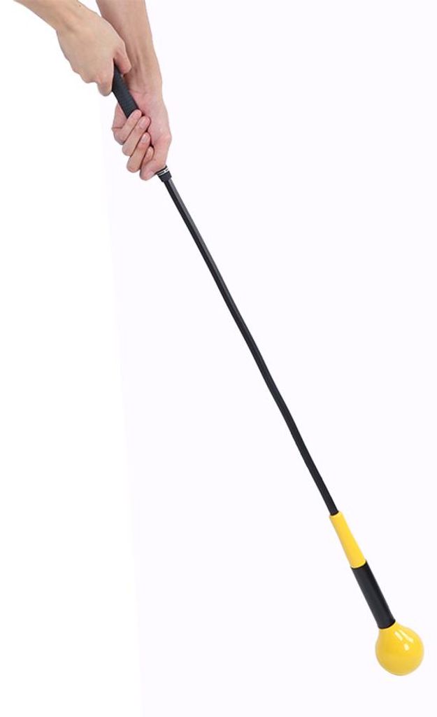 Golf Swing Trainer Indoor Übung Kraft Kraft Tempo Training Aid Club (Gelb)