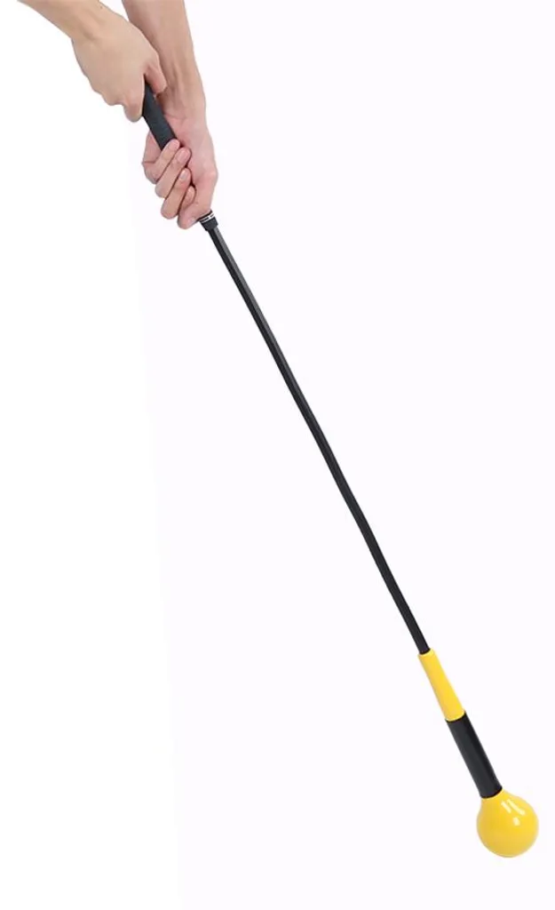 Entraîneur de swing de golf intérieur pour force et vitesse - Jaune