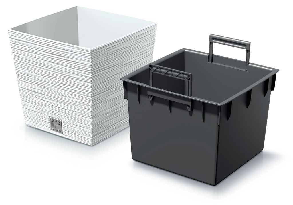 Prosperplast Blumentopf Furu - Kunststoff - weis - 29,5 x Produktbild 