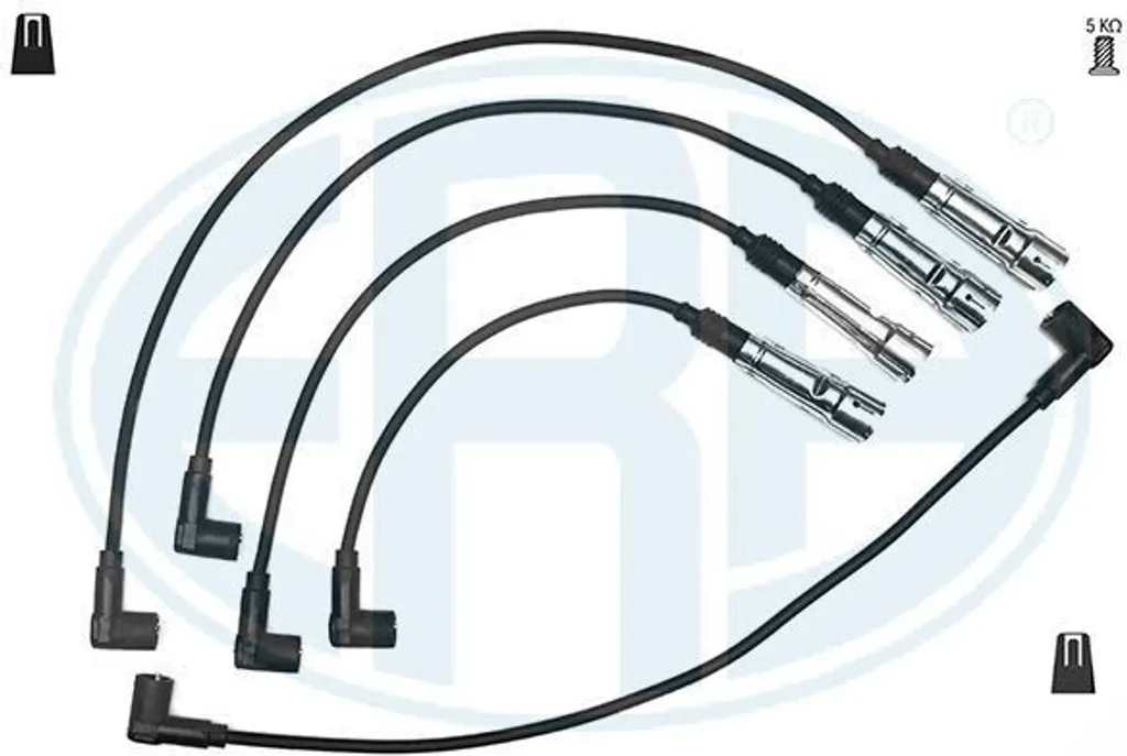 ERA 883039 Set cavi di accensione Set cavi di accensione per VW GOLF II (19E, 1G1) Polo Coupé (86C, 80) Polo hatchback (86C, 80) SCIROCCO (53B) Jetta II Vento (1H2)