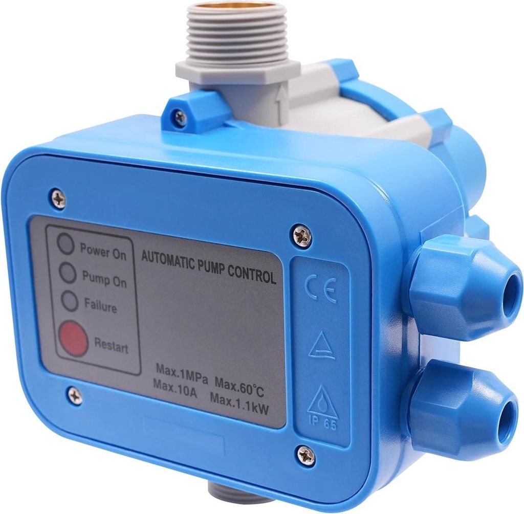Automatische Wasserpumpensteuerung - Druck- und Durchflussregler mit Trockenlaufschutz - 220–240 V - 1,1 kW - Einschaltdruck 1,5 bar - IP65 - G1 ...