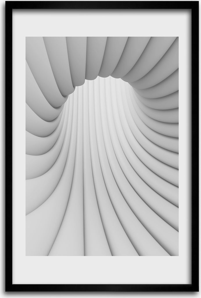 Bild - Bilderrahmen - 40 cm x 60 cm - MDF - Rahmen - Wandkunst - Abstraktionstunnel