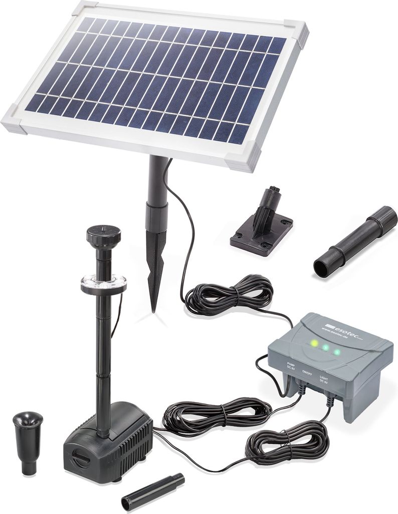 Kit pompe de bassin solaire esotec 8/400 LED avec Image du produit 