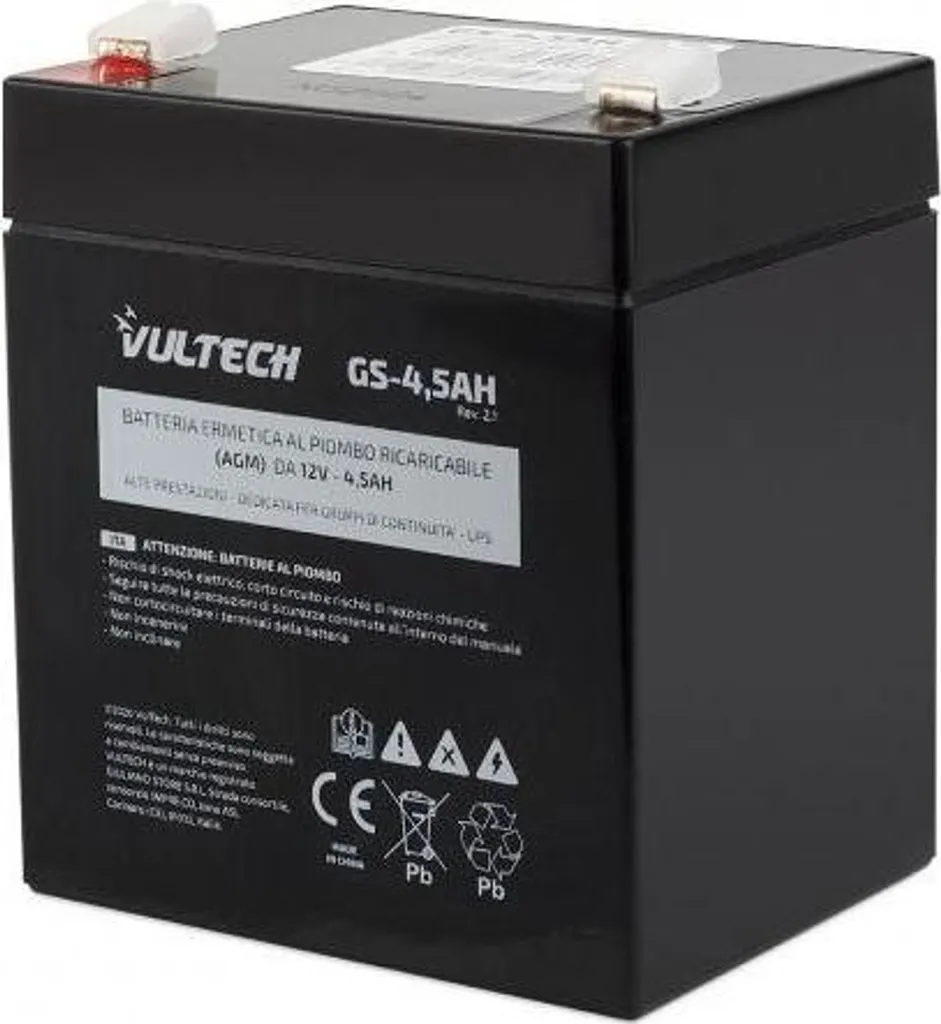 Batterie Onduleur et Alarme 12V 4.5AH Vultech pour Maison et Bureau