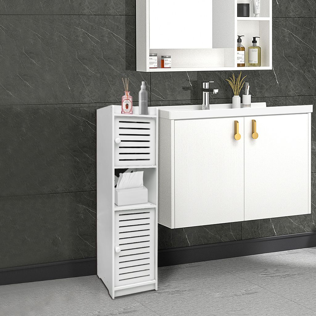 Badezimmerschrank Aufbewahrungsschrank mit 2 Türen mit Produktbild 