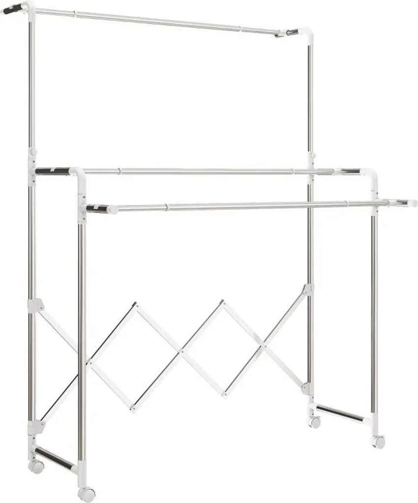 Gagnez de la Place avec ce Séchoir à Linge Pliable et Mobile en Inox
