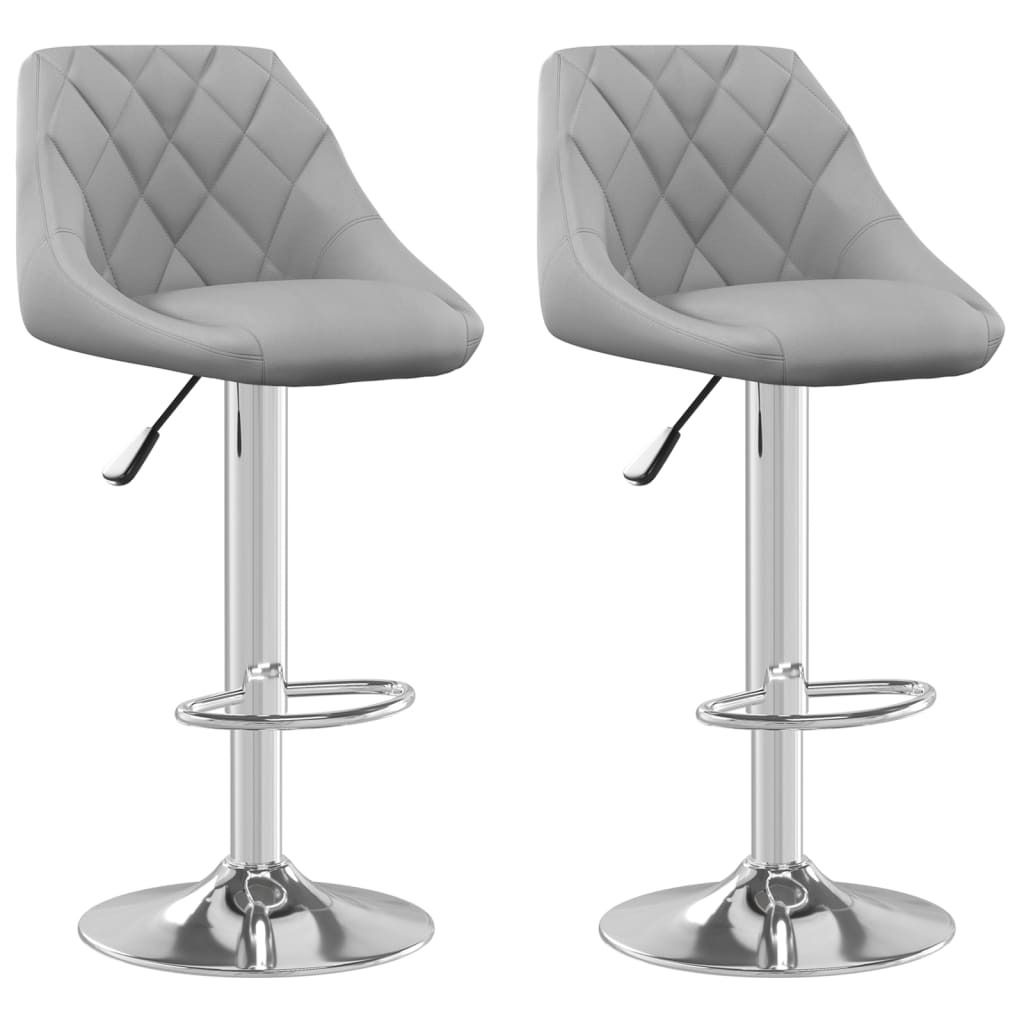 "WINTER SALE"2er Set Barhocker - Tresenhocker - Barstuhl - multifunktional& Moderne - Hellgrau Samt - Barstühle klassischem Design NEU3299222