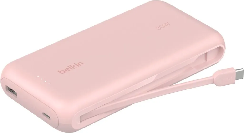 Belkin BoostCharge Power Bank 20000mAh Rose Power Delivery 30W 3 Appareils