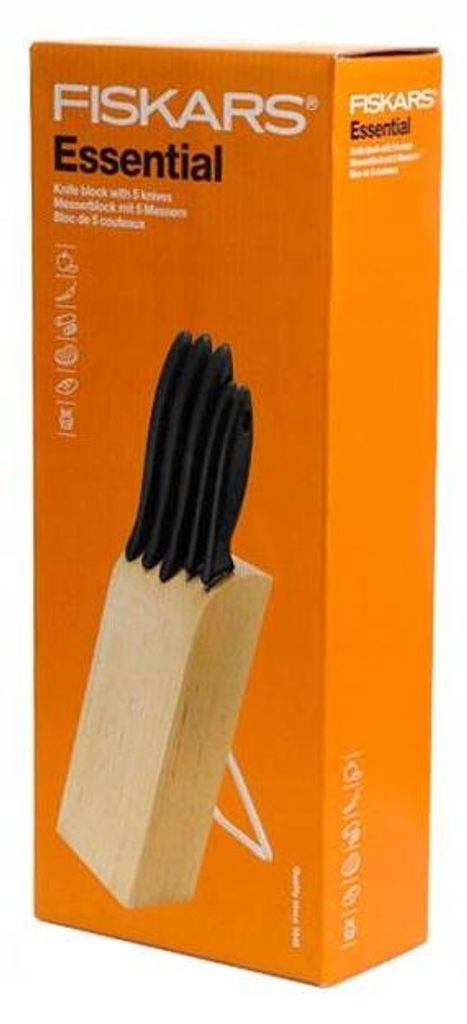 Fiskars 1023782, Schlitzmesserblock, Holz, Holz, Rechteck, Produktbild 