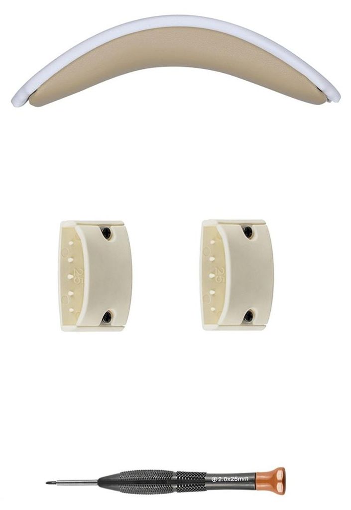 INF Kopfbandpolster BOSE QC25 Proteinleder Memoryschaum 18cm x 3.5cm Komfort Beige
