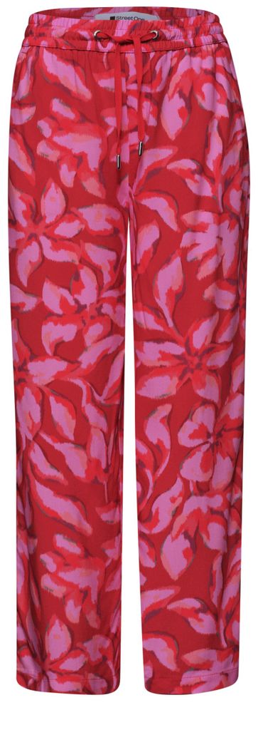 Street One LTD_QR Style_Emee Wide Leg AOP salsa red 40/26 Produktbild 