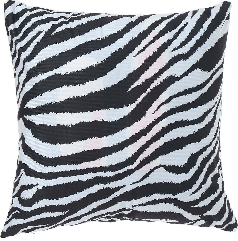 Kissenbezug Weiß Schwarz Zebra Muster Produktbild 