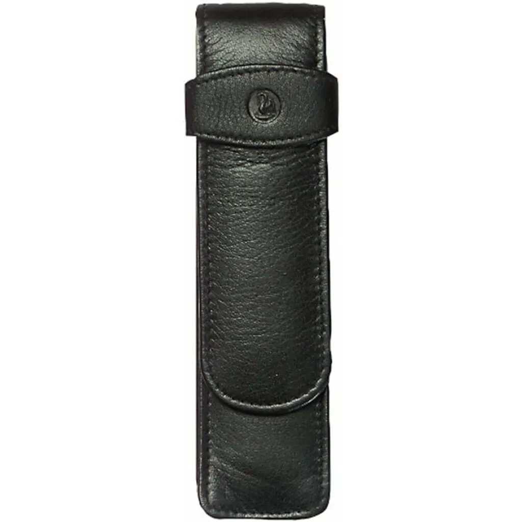 Rangement Stylos Pelikan TG21 Cuir Noir pour Voyages et Bureau