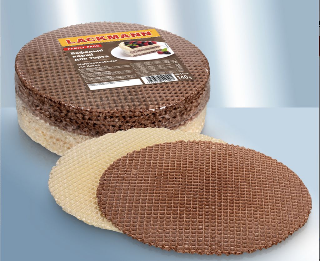 Waffeltortenboden mit Kakaogeschmack 140g Lekorna Produktbild 